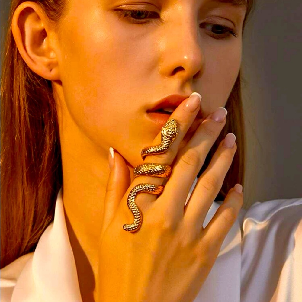 Gold Snake Wrap Ring